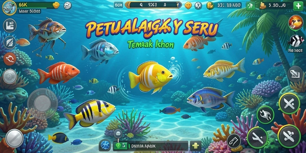 Gameplay menarik dalam game Tembak Ikan 66K.