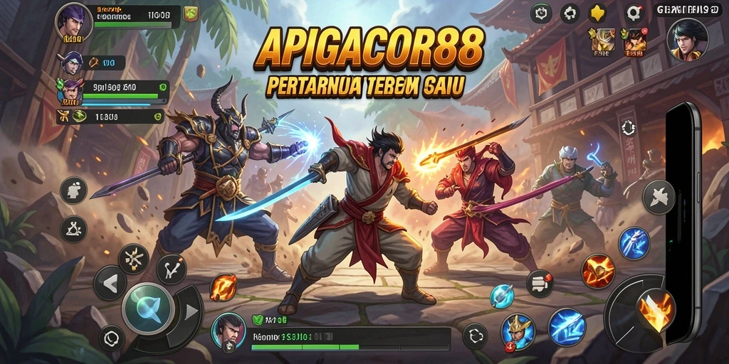 Screenshot gameplay APIGACOR88 yang menampilkan aksi pertarungan seru.