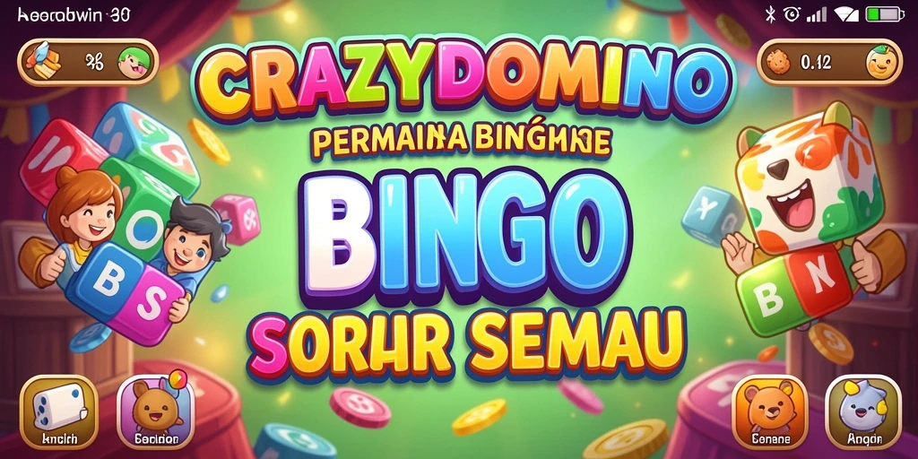 Tampilan gameplay seru dari CRAZYDOMINO dengan suasana Bingo.