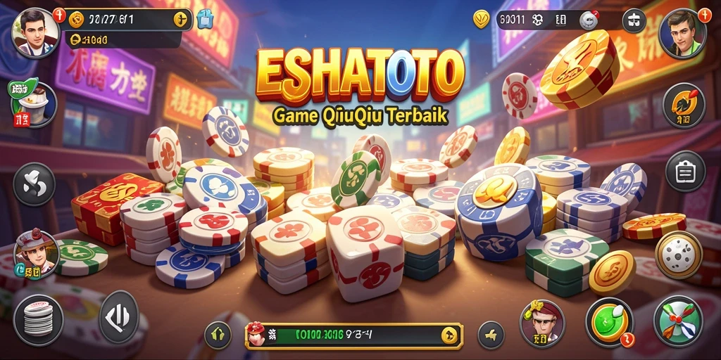 Tampilan gameplay seru dalam ESHATOTO saat bermain QiuQiu.