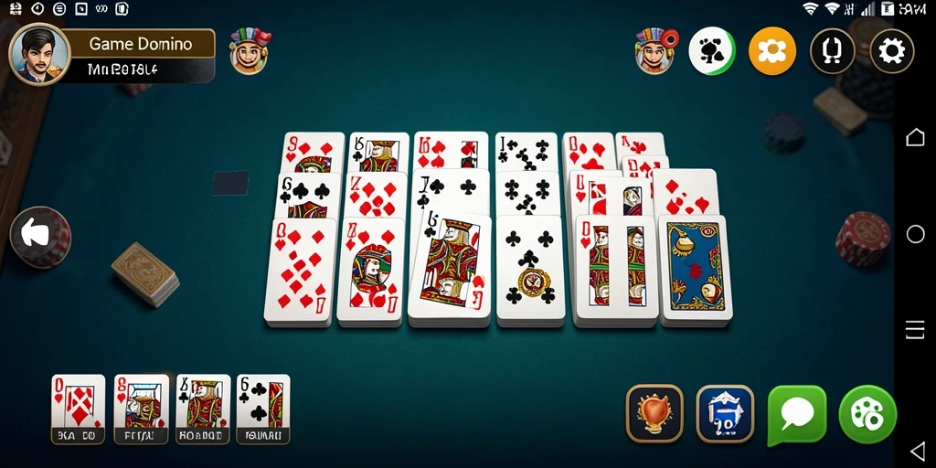 Tampilan gameplay seru dalam FO8 saat bermain Domino.