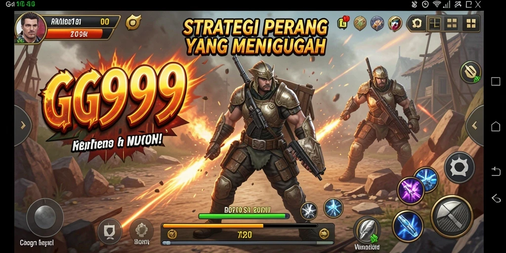 Tangkapan layar menunjukkan aksi intens di medan perang GG999.
