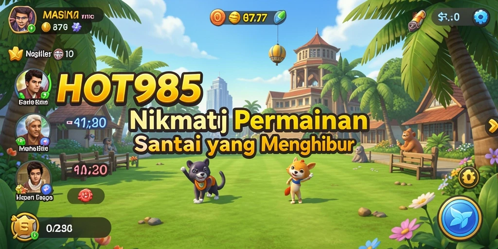 Tangkapan layar gameplay HOT985 yang penuh warna dan menarik.
