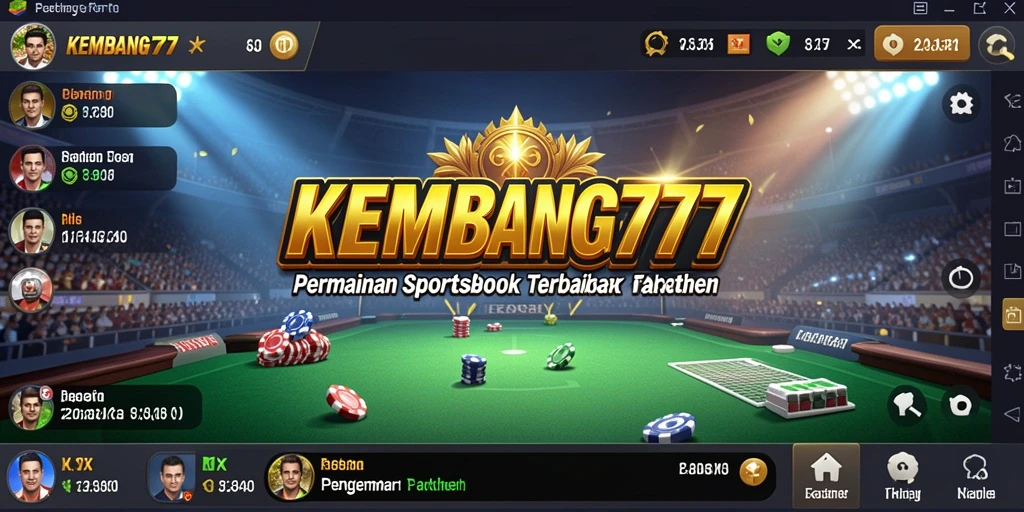 Screenshot utama permainan KEMBANG777 dengan tampilan taruhan olahraga.