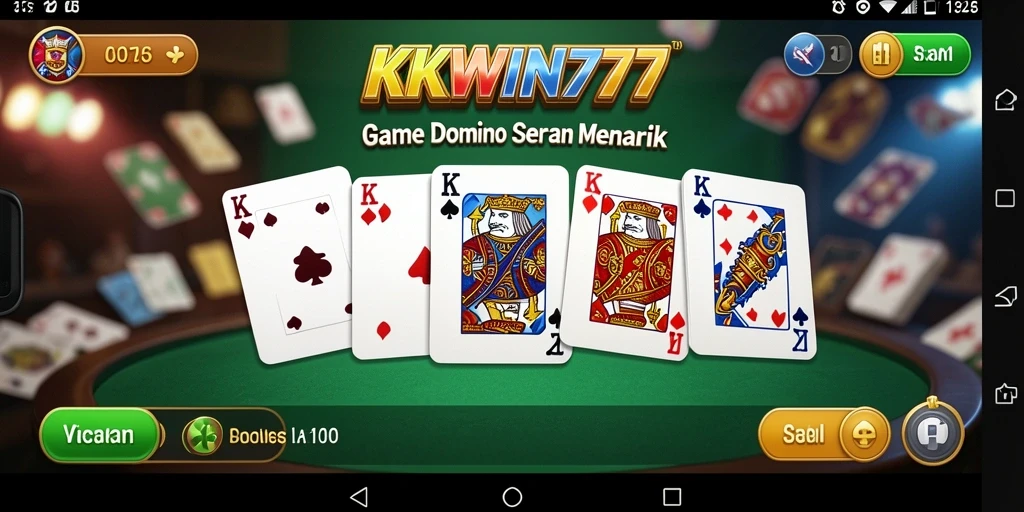 Tampilan gameplay seru di KKWIN777 dengan domino klasik.