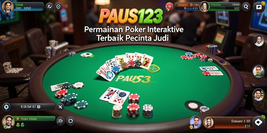 Tampilan utama gameplay PAUS123 dengan suasana Poker yang mendebarkan.
