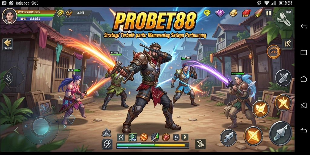 Tampilan gameplay menarik dari PROBET88 yang menunjukkan strategi dan pertempuran.