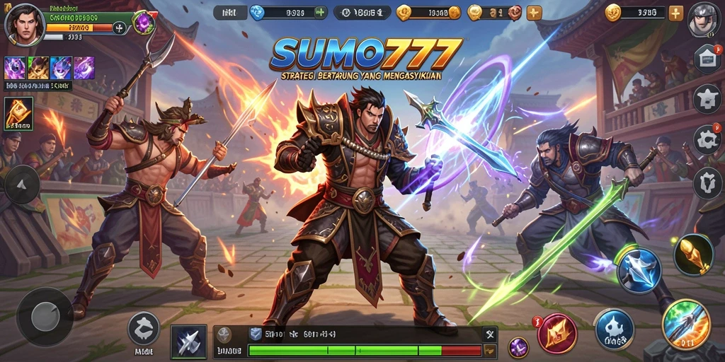 Tampilan gameplay strategi yang menegangkan dalam SUMO777.