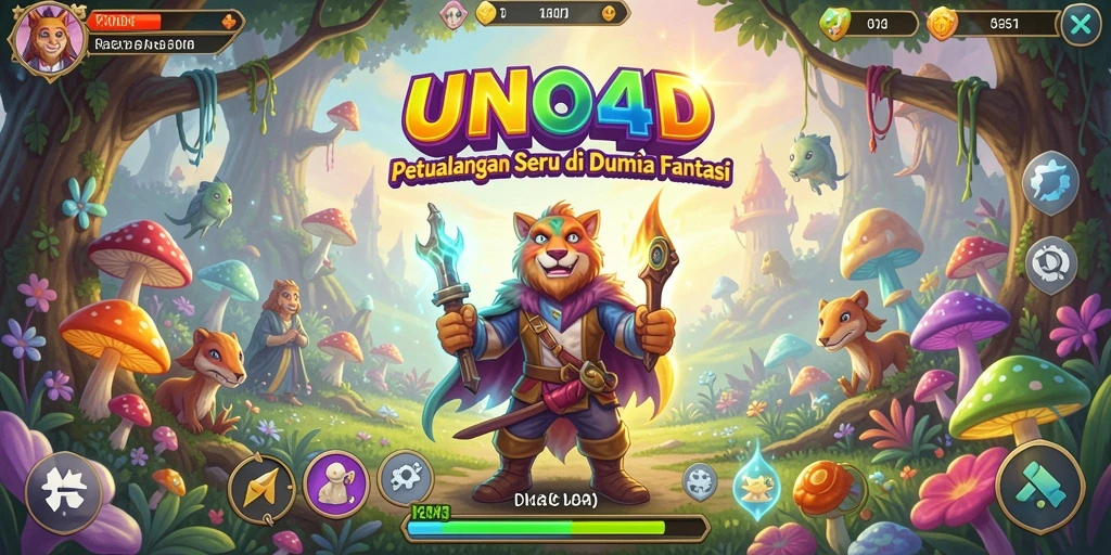 Tangkapan layar dari gameplay petualangan seru di UNO4D.