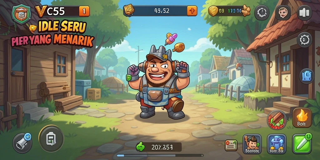 Tampilan gameplay VC55 yang menarik dalam suasana Idle.