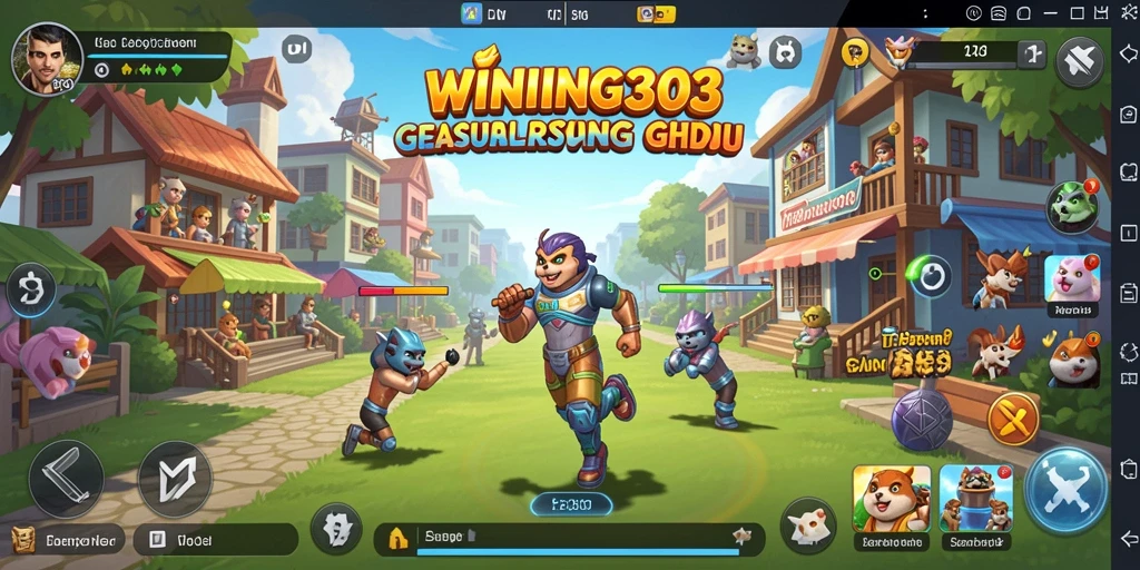 Tampilan gameplay seru di WINNING303 dengan berbagai karakter.