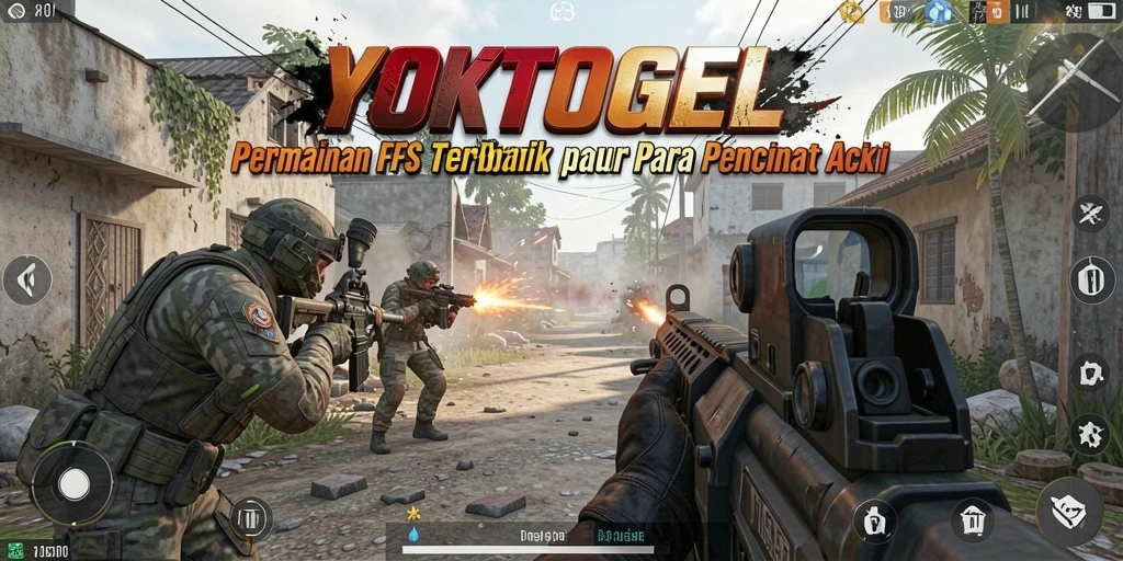 Tampilan gameplay menegangkan dalam YOKTOGEL dengan aksi FPS yang intens.